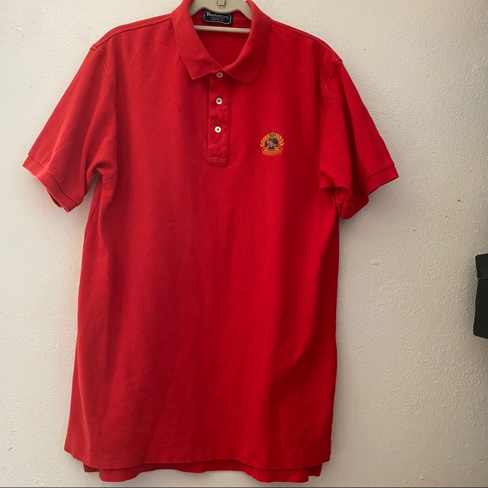 Burberrys vintage red polo